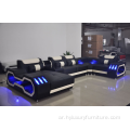 أريكة غرفة المعيشة الاقسام LED الحديثة ذات الشعبية الجديدة